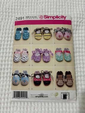Simplicity Baby Shoes Pattern